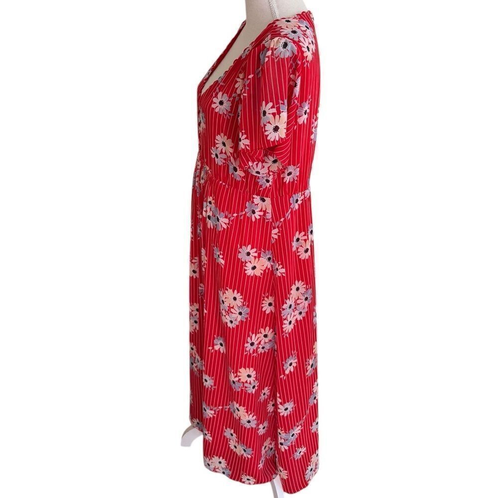 Madewell Scalloped Flutter-Sleeve Midi Dress In D… - image 4